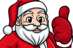 santa thums up